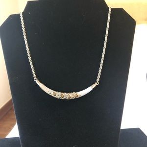 Alexis Bittar Crystal Crescent Necklace